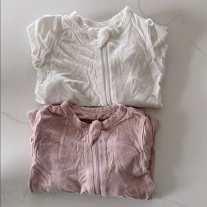 Kyte baby footies- pink and white